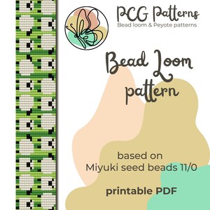 Happy Sheeps Bead Loom Bracelet Pattern – Miyuki Beads (PDF Pattern)
