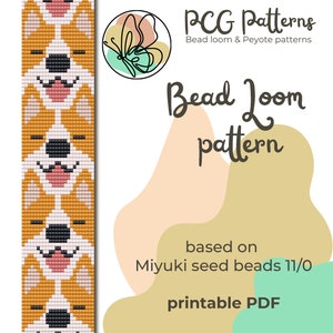 Akita puppies bead loom pattern - Shiba bead loom bracelet pattern