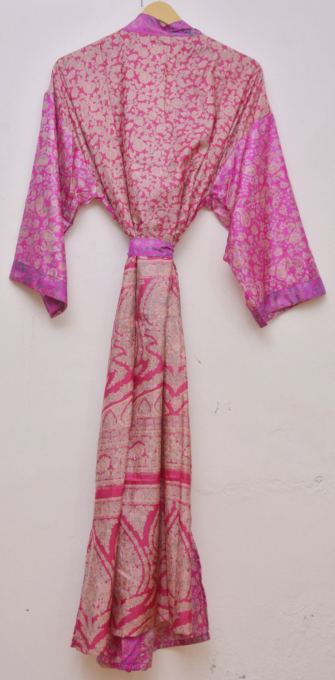 100 silk Kimono. Sari Shrug. Kaftan Top. Open Jacket. Kimono Etsy