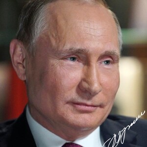 Donald Trump mit Wladimir Putin Repro-Autogramm 11,4 x 14,3cm