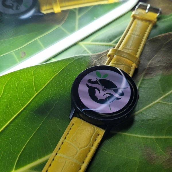 Le bracelet de montre dickinson - Jaune Vegan en faux cuir - 20mm