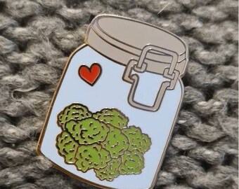 Vegan pin badge - Marajuana