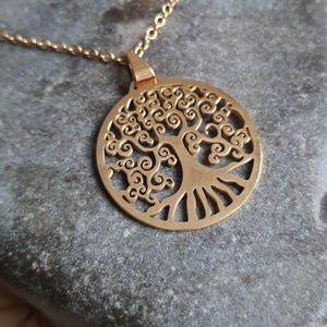 Stainless steel tree of life pendant