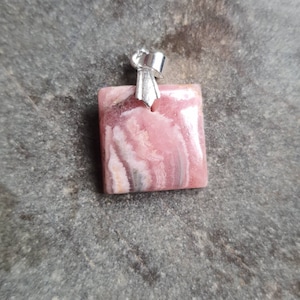 Rhodochrosite natural stone pendant
