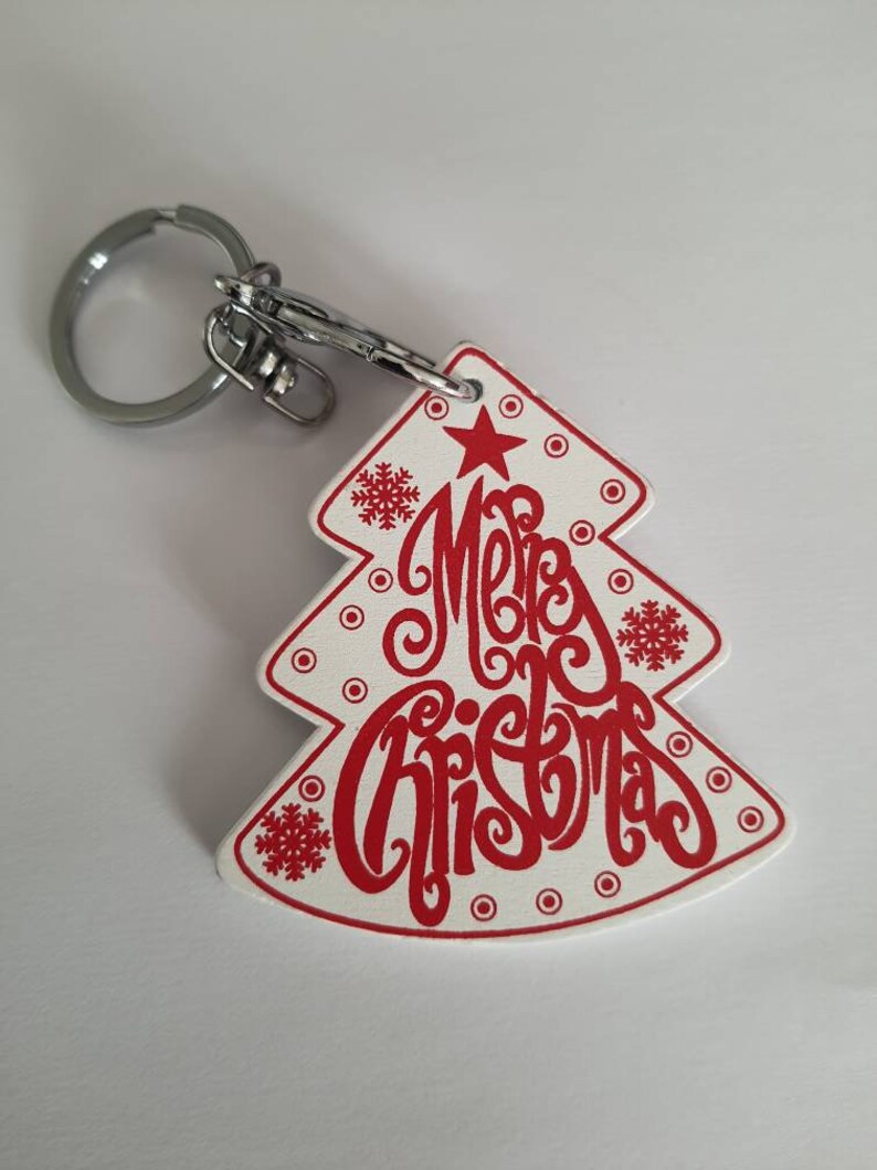 Christmas Tree Key Ring Etsy