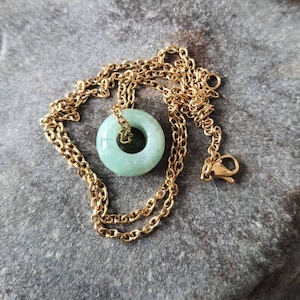 Green aventurine stone necklace