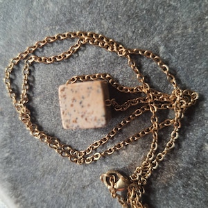 Necklace stone jasper landscape