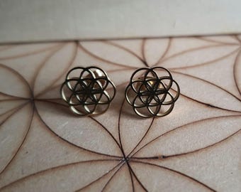 Pendientes flor de la vida