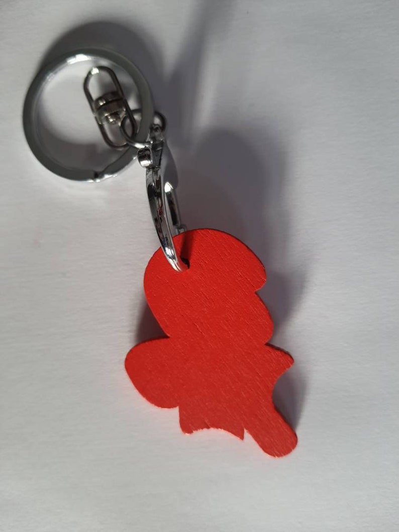 Christmas Candy Cane Key Ring Etsy