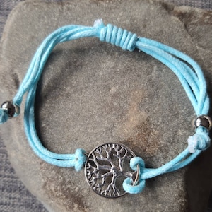 Braided bracelet in cotton tree of life