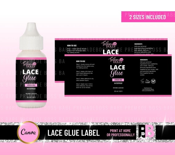 LACE GLUE LABEL, Hair Wig Label, Hair Glue Label, Hair Extension Labels,  Glue Bond, Lace Bond 