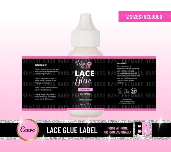 LACE GLUE LABEL, Hair Wig Label, Hair Glue Label, Hair Extension Labels,  Glue Bond, Lace Bond 