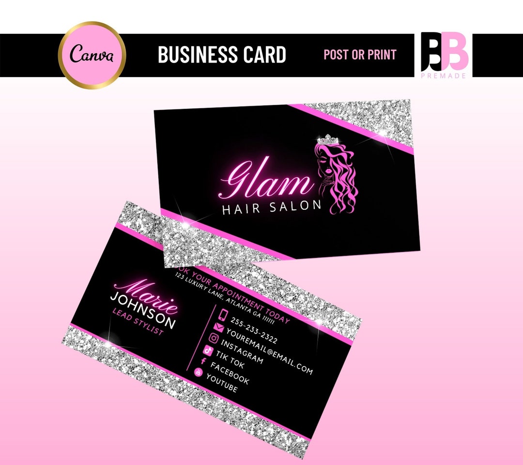 BUSINESS CARDS DIY Business Card Hair Business Card Nail Etsy