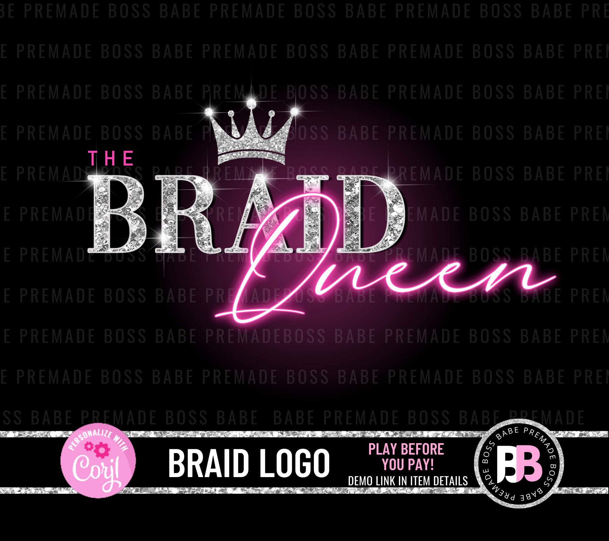 Hair Braiding Logo Braid Logo Braids Logo Hair Logo - Etsy Finland