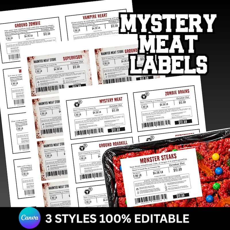 Meat Labels Prank - Etsy