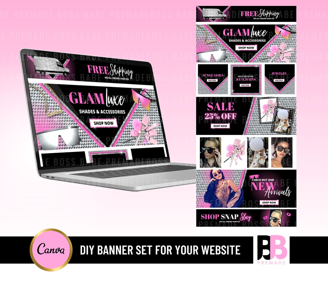 PLR RESELLDIY Web Banner, Accessory Banner, Sunglasses Banner, Fashion ...