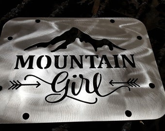 fits Jeep Wrangler JK Tailgate Spare Tire Delete Plate 2007 & Newer Mountain Girl Bare