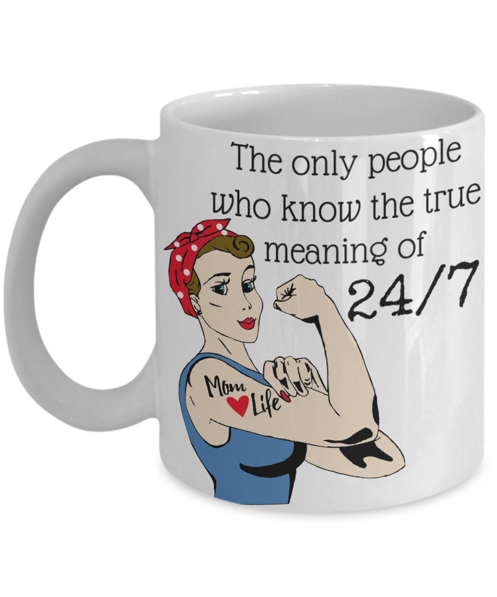 ThisWear Funny Mom Birthday Gifts Mom Nutritional Facts Mug 1 Awesome Mom  Cup 15oz Coffee Mug 