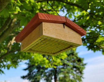 Comedero para pájaros de sebo invertido - Cedro