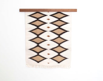 Handmade in Ukraine, Organic Natural 100% Sheep Wool Woven Rug Wall Hanging Decor