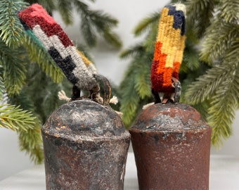 Vintage Ornament Handmade Pahāḍa Goat & Sheep's Bell from Himalayan Mountains of Nepal and Tibet; Wreath Decor, Wind Chimes