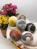 Fluff Ewes "Rain(bow) or Shine" 100% Premium Wool Dryer Balls, 6-pack, Natural Fabric Softener, Eco-Friendly