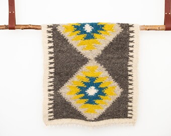 Organic 100% Sheep Wool Bed Runner- Handmade Ukrainian Couch Cover or Bedspread-Carpathian Mountain Collection