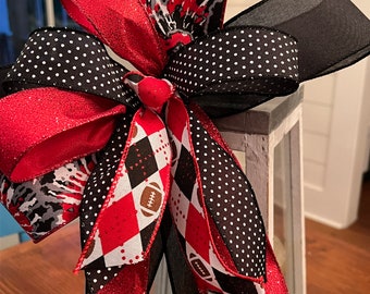 UGA Bow for Wreath, Georgia Bulldogs decoration, Mailbox ribbon for DAWGS