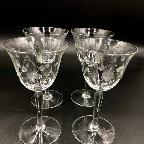 Vintage MCM Cocktail Liquor Glasses Set of Four