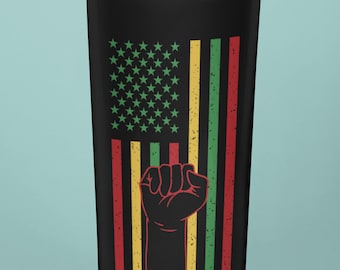 Juneteenth Flag Tumbler Sublimation Template, PNG File,