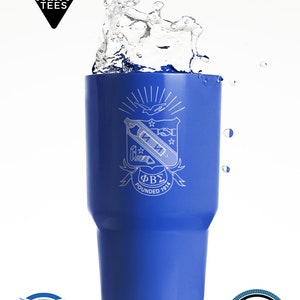 Custom Phi Beta Sigma Tumbler - Hydro Bottle - Coffee Tumbler - Frat Gift, GOMAB, Blu Phi,  Probate Gift, Line Anniversary Gift,Father’s Day