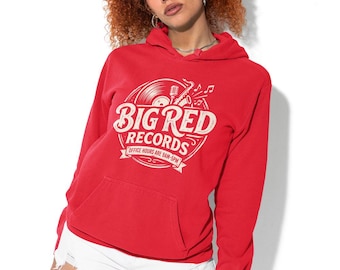 Big Red Records Hoodie | 90s Black Cinema Cult Classic Movie Fan Merch