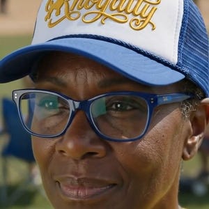 Rhoyal Poodle Royal Blue Trucker Hat, Blue White and Gold Mesh-Back Snapback Cap
