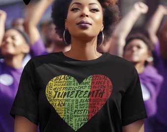 Juneteenth Heart T-Shirt: Celebrate Freedom