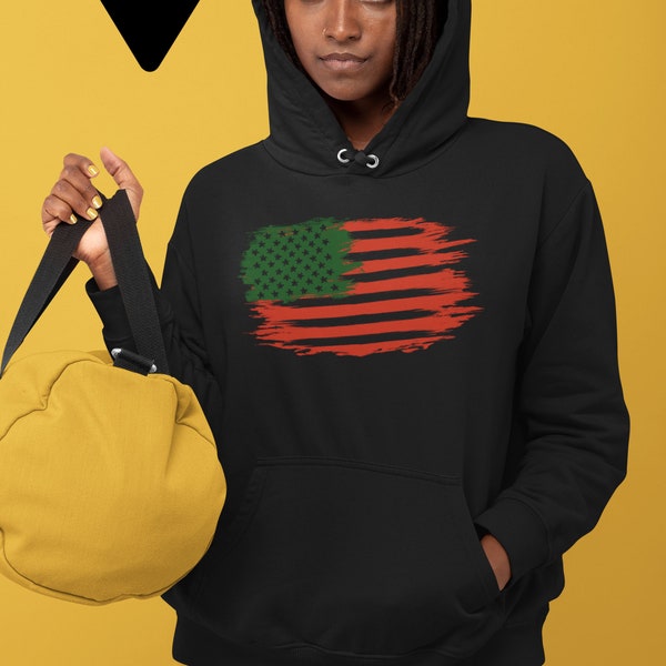 Red Black Green, Tattered, Pan-African, US Flag, African American, Black Lives Matter, Kwanzaa, PNG File Digital Download