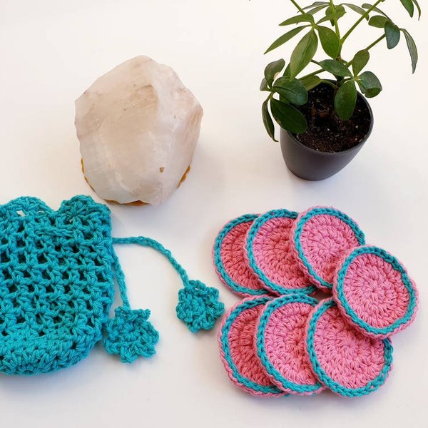 Milieuvriendelijke pads/ Gezicht scrubbies/ crochet pads/ herbruikbaar/ crochet make up remover pads