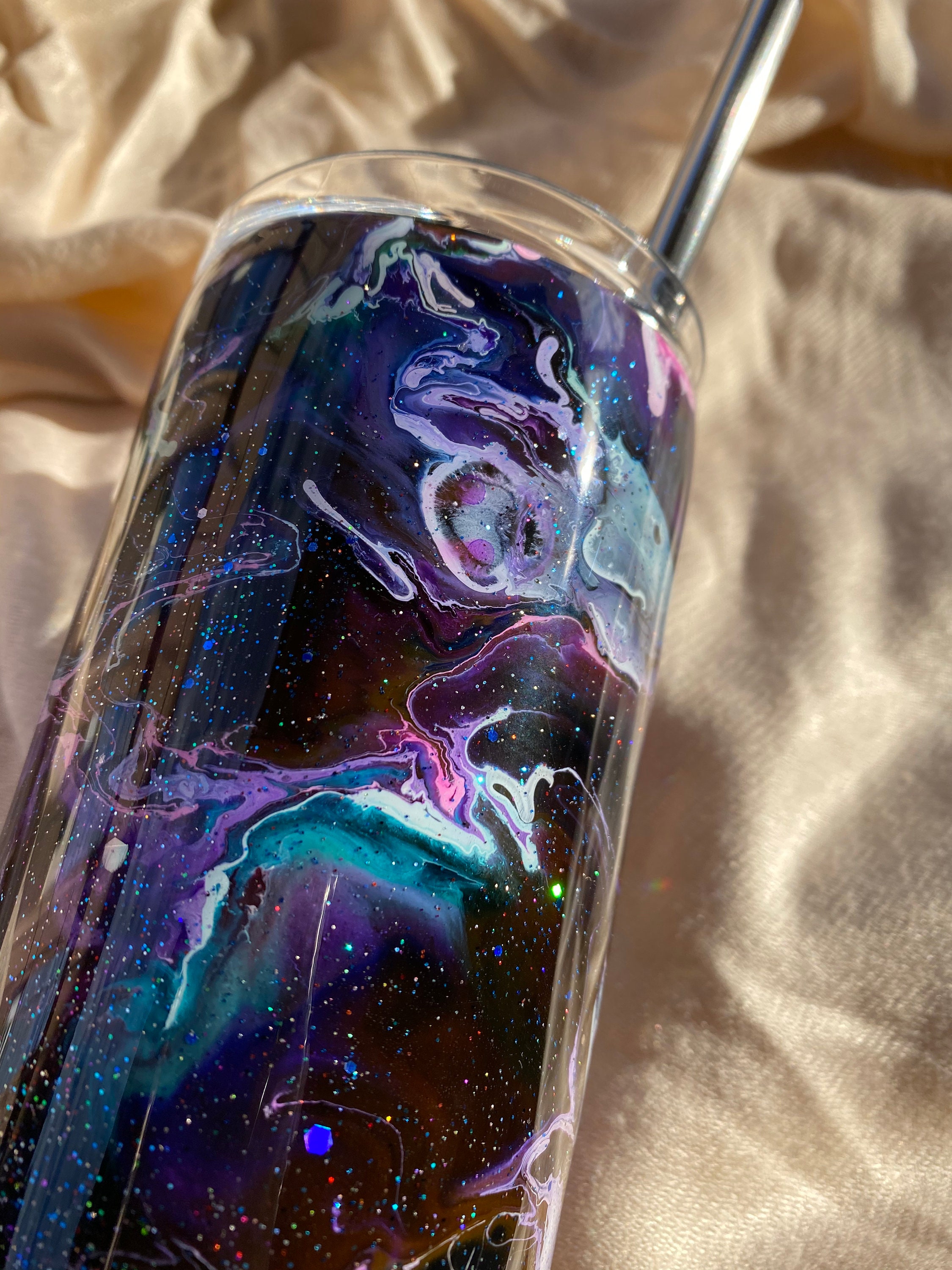 20 oz Skinny Custom Made Glitter Tumbler Personalizado w/lid y Etsy