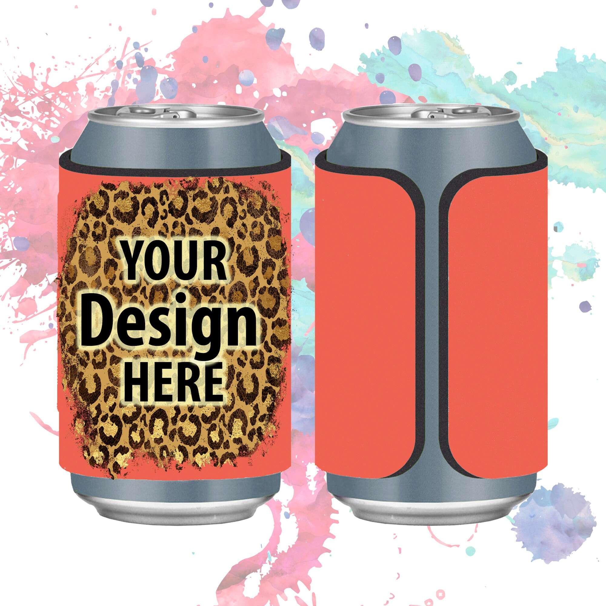 Full Color Slap Wrap Sublimation Can Cooler Full Color Photo Etsy