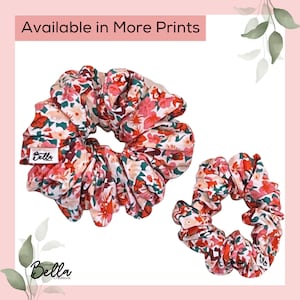 Primavera Scrunchie | Soft Floral Scrunchie |  XL Scrunchie | Wide Elastic Scrunchie | Hair XL Scrunchie| Wide Elastic | Spring Collection