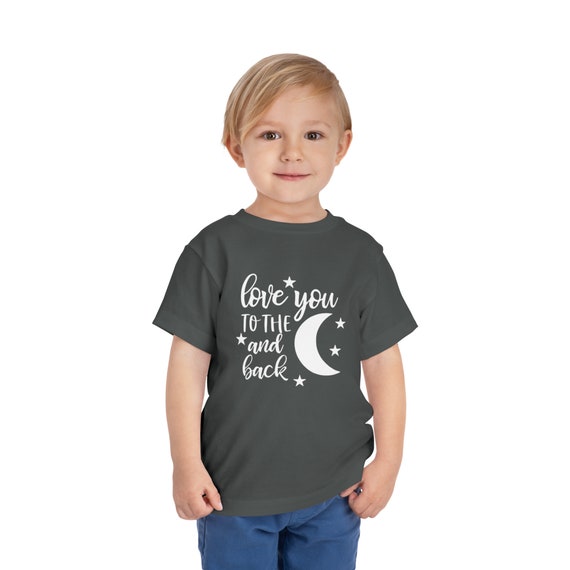 Love You to The Moon and Back Toddler Short Sleeve Tee | Moon Toddler Tee