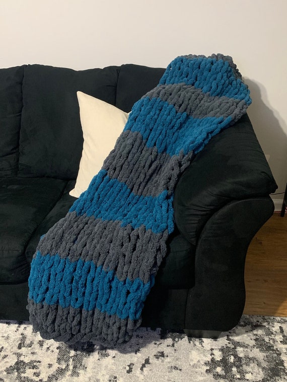 Chunky Crochet Bella Blanket | Crochet Chunky Blanket | Up to King Sized Blanket | Machine Washable Chunky Crochet Blanket