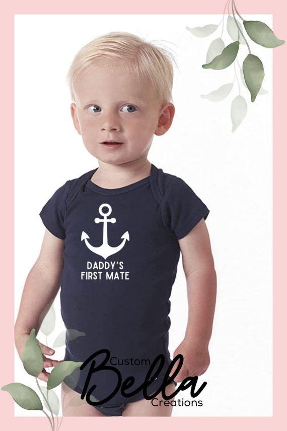 Daddy’s First Mate Onesie | Father’s Day Onesie | Dad Baby Onesie | Father’s Day Gift | Personalized Baby Gift | Baby Shower | Naval Onesie