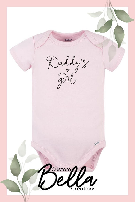 Daddy’s Girl Onesie | Father’s Day Onesie | Baby Girl Onesie | Father’s Day Gift | Personalized Baby Gift | Baby Shower | Pink Girl Onesie