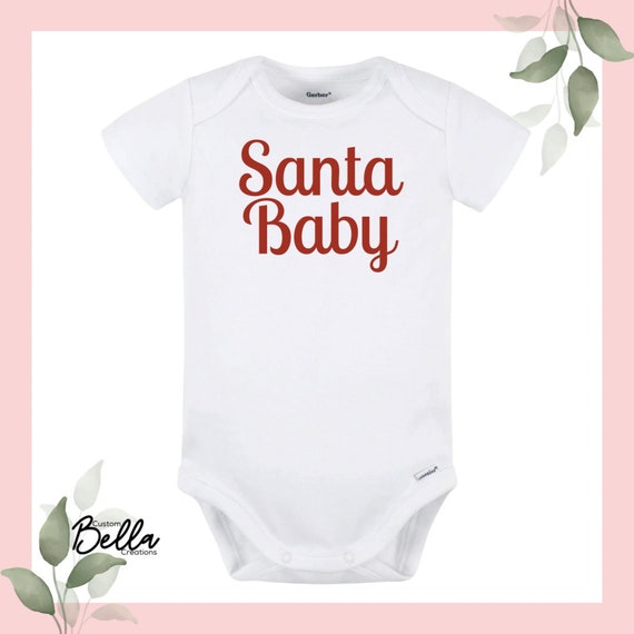 Santa Baby Onesie |  Christmas Onesie | Baby Winter Onesie | Holiday Gift | Personalized Baby Gift | Baby Shower | My First Christmas