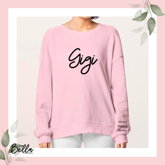 Gigi Sweatshirt | Nana Sweater | Mimi Sweater with Grandchildren Names | Personalized Sweaters for Grandma | Mother’s Day gift for your Mom