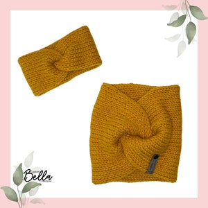 Mommy and Me Knit Ear Warmer Twist Headband Adult and Child Set image 4