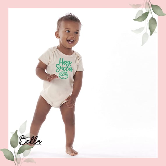 Hey Succa | Succulent Pun Onesie | Plant Lover Onesie | Baby Summer Onesie | Baby Shower Gift |