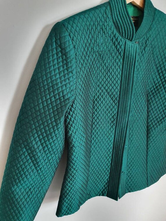 Womens Vintage green thai silk Bomber Jacket Chinese … Gem