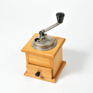 Vintage Wood Coffee Grinder Made in Italy | Vintage Coffee Mill