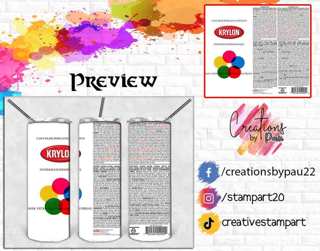 Spray Paint KRYLON 2 Template Designs JUST for Straight 20oz Etsy